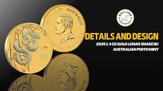 2025 1/4 oz Gold Lunar Snake BU - Australian Perth Mint