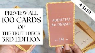 ASMR || Preview All 100 Cards!! 3rd Edition Truth Deck Oracle Cards | Direct Oracle Deck