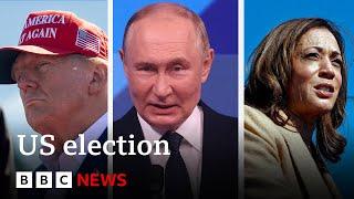 Donald Trump reacts to Vladimir Putin endorsing Kamala Harris as next US president | BBC News