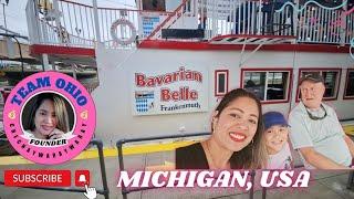 BOAT RIDE RIVER TOUR WITH BAVARIAN BELLE IN FRANKENMUTH MICHIGAN, USA #family #trip #asmr #fyp