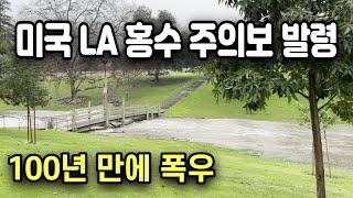 미국 LA에 엄청난 비가 내리고 있어요 100년 만에 오고있는 폭풍이네요. #비 #엘에이 비 #미국일상 #미국생활