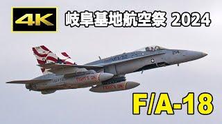 [4K] さすが米軍機、サービス満点のパフォーマンス！ F/A-18 帰投 - 岐阜基地航空祭2024（11月17日）/ JASDF 航空自衛隊