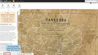 ACTmapi Historic Plans Map: Viewing the Walter Burley Griffin Plan