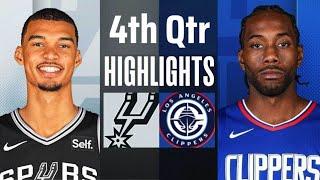 LA Clippers vs. San Antonio Spurs 4th QTR Full Highlights - Nov 4 - 2024 NBA Highlights