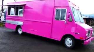 Pink Food Truck Custom Built Catering Kitchen