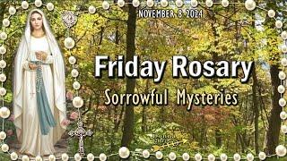 FRIDAY Holy Rosary SORROWFUL Mysteries, November 8, 2024, Scenic Colorful Fall Leaves