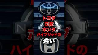 トヨタ・日産・ホンダのハイブリッドの違い