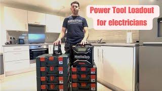 Power tool load out for an electrician