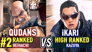 T8  QUDANS (#2 Ranked Heihachi) vs iKARI (High Ranked Kazuya)  Tekken 8 High Level Gameplay