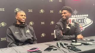 Colorado's Shilo Sanders and Shedeur Sanders share the mic at Big 12 Media Days