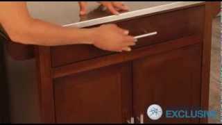 Espresso Mid Size Kitchen Island with Stainless Steel Top - Product Review Video