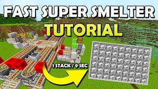 Mega Fast 1.21 Super Auto Smelter Tutorial in Minecraft Bedrock (MCPE/Xbox/PS4/Nintendo Switch/PC)