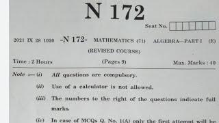 Sept 2021 SSC Maths 1 Algebra Paper Solutions By Chetan Sir Maharashtra board