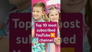 Top 10 Most Subscribed YouTube Channels in the World (2024) | #shorts #ytshorts #top10 #youtube