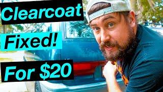 How to fix Faded Car Paint |  Peeling Clear Coat repair | Toyota Previa Minivan Camper Conversion