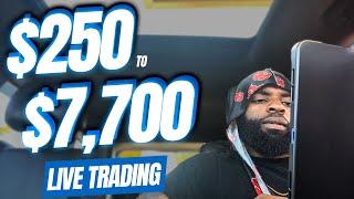 Live Trading Crude Oil $7700 Profit with a $250 trading account