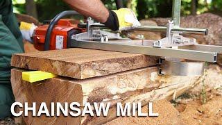 Chainsaw MILL | How to Slab a Log | Simple Cheap Portable