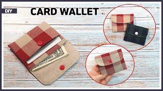 DIY How to make a card wallet easily / mini wallet / sewing tutorial [Tendersmile Handmade]