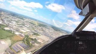 Learjet 35A Landing Teterboro NJ