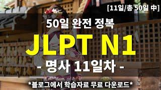 [고급 일본어 어휘] JLPT N1 단어 50일 완전정복 명사 11일차