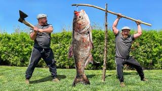 The Giant Fish barely fit in the Furnace! Juicy Meat in Lemon Juice