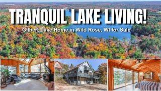 Tranquil Lakefront Home in Wild Rose, Wisconsin for Sale