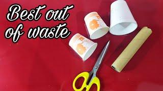 Best out of waste | coffee cup craft ideas | mini table lamp  ideas | table lamp