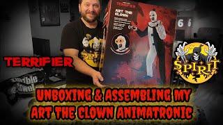 UNBOXING & ASSEMBLING MY ART THE CLOWN ANIMATRONIC FROM SPIRIT HALLOWEEN!