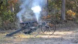 Two Black Powder Cannons Firing