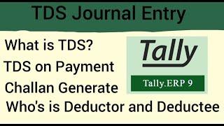 Tally | TDS Journal Entry In Tally | TDS Payment