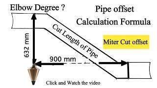 Any Degree offset Calculation | Elbow Degree Calculation | Travel Length Formula #pipeoffset