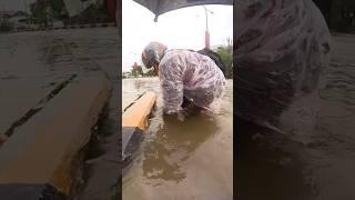 Massive Clog!!! Massive Clog Culvert On Culvert Drain Water #unclog #clogging #satisfying #remove