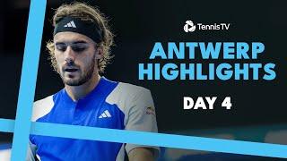 Tsitsipas Plays Seyboth Wild; Lehecka, Giron, Baez & Bergs Feature | Antwerp 2024 Day 4 Highlights