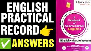 COMMUNICATIVE ENGLISH - I ENGLISH PRACTICAL RECORD INTER 1ST YEAR #inter1styear #englishpracticals