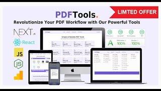 PDF Tools [All in one] - High-Quality PDF Tools - Next.js React Web Application - SaaS