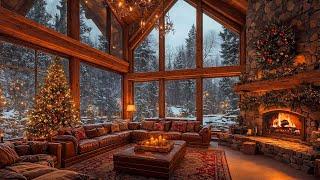 Christmas Jazz Music  Soft Piano Jazz Instrumental at Cozy Christmas Ambience  Crackling Fireplace