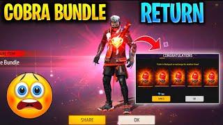 Legendary Cobra Bundle Return  | Cobra Ascension New Event Free Fire 