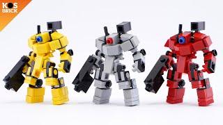 Lego Mini Mech part 9 (Zaku Gundam design style / ザクII - ガンダムシリーズ) - Tutorial