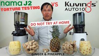 Kuvings Auto10 vs Nama J2 Slow Juicer Ginger Juice Torture Test