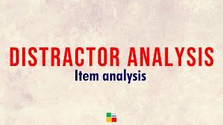 Distractor Analysis || Item analysis ||Assessment and Evaluation || tsin-eng