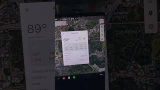 Tesla Added A Weather App To The Main Screen! #shorts #tech #tesla #teslaupdate #weather #model3