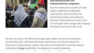 Antisemitismus Resolution zum Schutz jüdischen Lebens. Radio-Kommentar auf DLF 2024 11