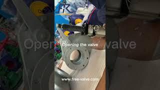 Pneumatic ceramic swing disc gate valve for power plant fly ash system