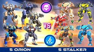 5 Orion vs 5 Stalker - CPC, DeathMatch Gameplay - Mech Arena