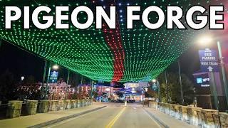 Pigeon Forge Christmas Lights Driving Tour 2024 | The Old Mill, The Island & More!