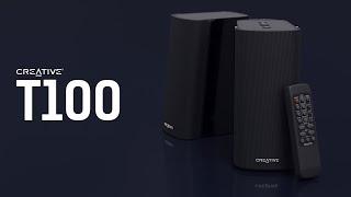 Creative T100 - Compact Hi-Fi 2.0 Desktop Speakers for Computers and Laptops