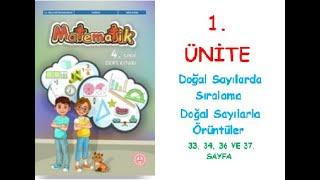 4. SINIF MATEMATİK DERS KİTABI 1. ÜNİTE Doğal Sayılarda Sıralama Doğal Sayılarla Örüntüler