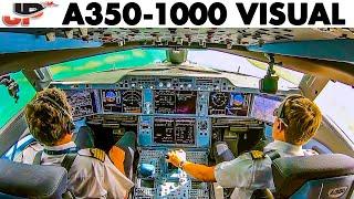 AIRBUS A350-1000 Hand Flown Visual Approach into Caribbean