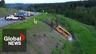 Driver suffered medical event in BC school bus crash that injured 30, killed 1 pedestrian