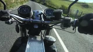 Riding my Trident on Friday the 13th - 4 Lampeter to home, bad sound, bad camera angle, good ride!